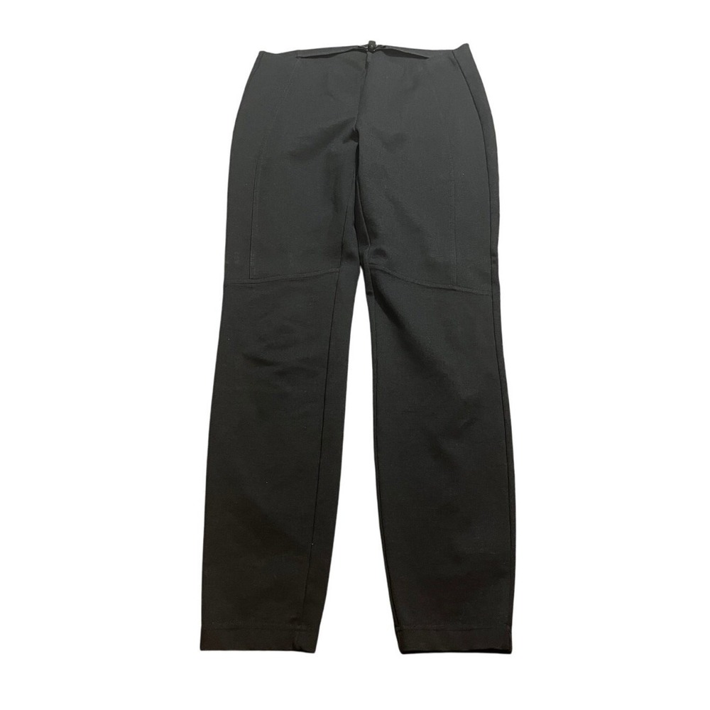 Eileen Fisher Slim Ankle Pants Women XS Black High Rise Stretch Ponte Knit